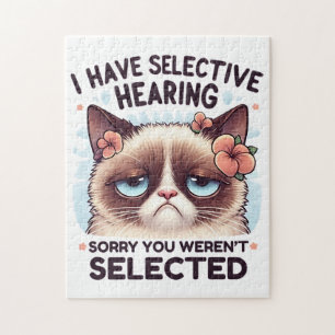 Ik Heb Selectief Gehoor Grappige Kattenliefhebber Legpuzzel