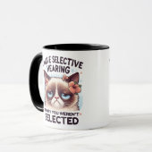 Ik Heb Selectief Gehoor Grappige Kattenliefhebber  Mok (Voorkant links)