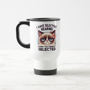 Ik Heb Selectief Gehoor Grappige Kattenliefhebber Reisbeker