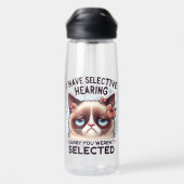Ik Heb Selectief Gehoor Grappige Kattenliefhebber  Waterfles (Achterkant)
