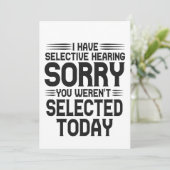 Ik heb selectief gehoord dat je niet grappig was kaart (Staand voorkant)