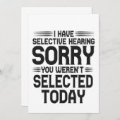 Ik heb selectief gehoord dat je niet grappig was kaart (Voorkant / Achterkant)