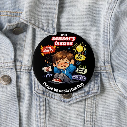 Ik heb sensorische problemen Pin Button Badge (In situ)