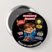 Ik heb sensorische problemen Pin Button Badge (Voorkant /achterkant)