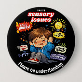 Ik heb sensorische problemen Pin Button Badge (Voorkant)