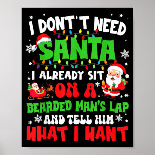 Ik heb Sinterklaas niet nodig, ik zit al op de sch Poster