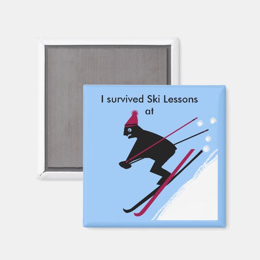 Ik heb skilessen overleefd op magneet (Voorkant / Achterkant)