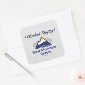 Ik heb skytop geklommen! vierkante sticker (Envelop)