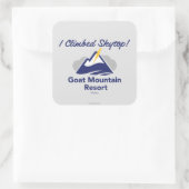 Ik heb skytop geklommen! vierkante sticker (Tas)