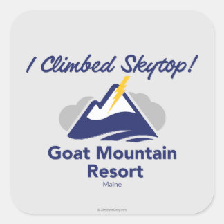 Ik heb skytop geklommen! vierkante sticker