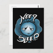 Ik heb slaap nodig - Slaperige stemming Briefkaart (Voorkant / Achterkant)