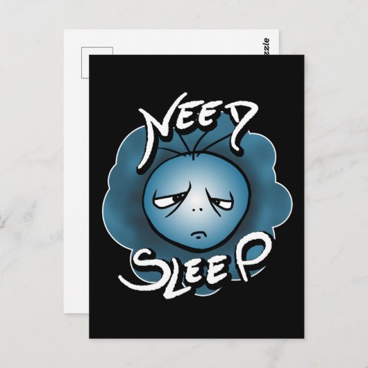 Ik heb slaap nodig - Slaperige stemming Briefkaart (Voorkant / Achterkant)