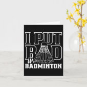 Ik heb slecht gespeeld in het badminton sport shut kaart (Gele Bloem)