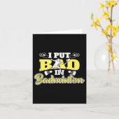 Ik heb slecht in badminton gedaan kaart (Gele Bloem)