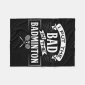 Ik heb slecht in badminton speler rackets shuttle fleece deken (Voorkant (Horizontaal))