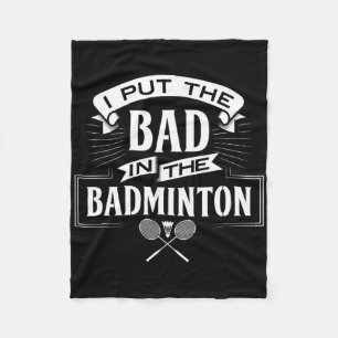 Ik heb slecht in badminton speler rackets shuttle fleece deken