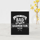 Ik heb slecht in badminton speler rackets shuttle kaart (Gele Bloem)