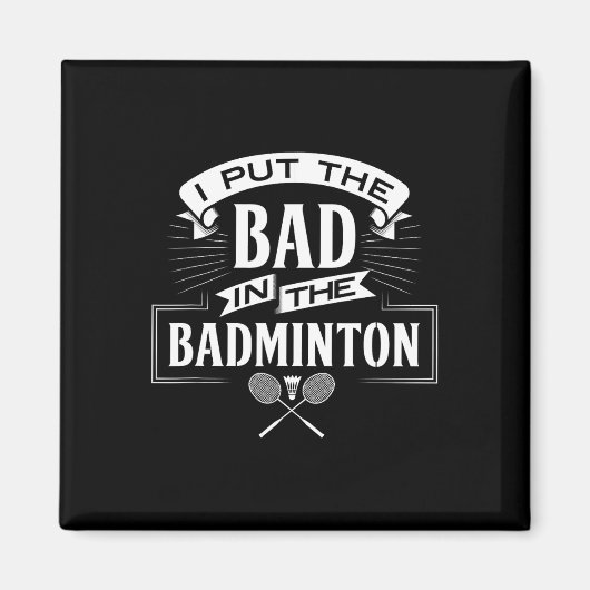 Ik heb slecht in badminton speler rackets shuttle magneet (Voorkant)