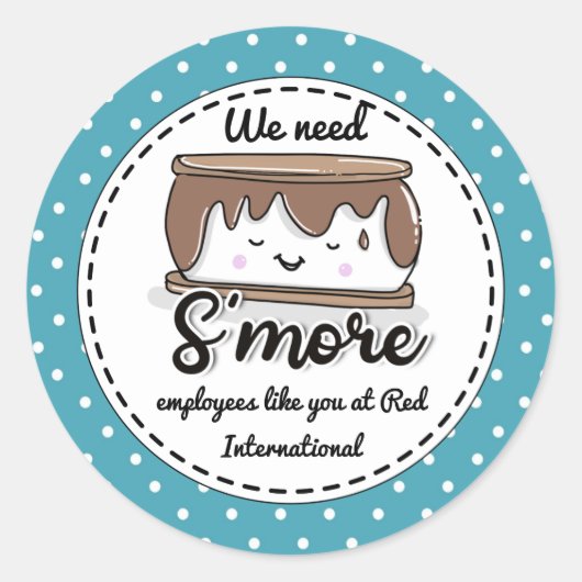 Ik heb S'meer medewerkers nodig zoals jullie kerst Ronde Sticker (Voorkant)