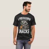 Ik heb Snacks Dier Meme T-shirt Grappige Wasbeer P (Voorkant volledig)