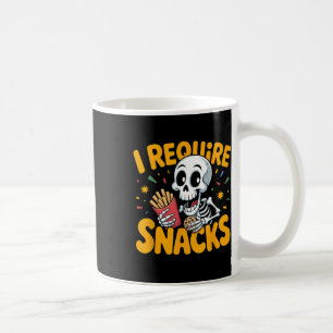 Ik heb snacks nodig Fun Halloween Skeleton Meme Fa Koffiemok