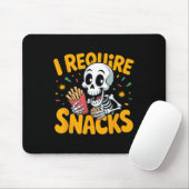 Ik heb snacks nodig Fun Halloween Skeleton Meme Fa Muismat (Met muis)