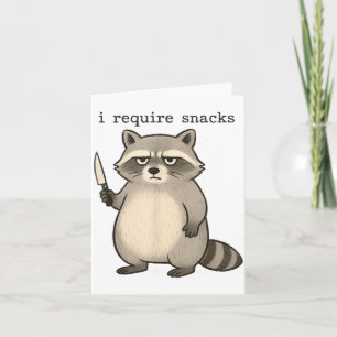 Ik heb snacks nodig Funny Mpy Wasbeer Trash Meme S Kaart