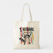 Ik heb snacks nodig, leuk wasbeondesign tote bag (Achterkant)
