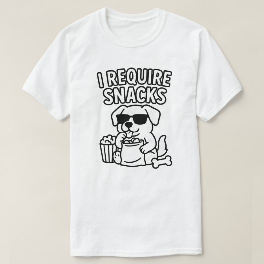 IK HEB SNACKS NODIG T-SHIRT (Design voorkant)