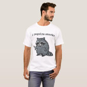 Ik heb snacks nodig Wasbeer T-shirt (Voorkant volledig)
