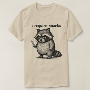 Ik heb snacks Wasbeer   Plus Size Grappig Dier  T-shirt