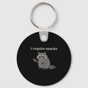 Ik heb snacks wasbeer Shirt Mannen vrouwen Funny R Sleutelhanger