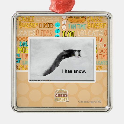 Ik heb sneeuw. metalen ornament (Voorkant)
