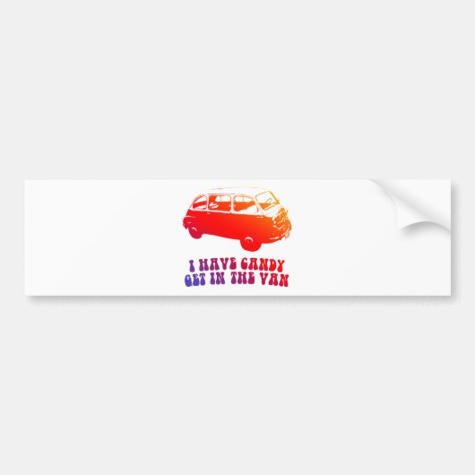 Ik heb Snoep, ga naar de Van Bumpersticker (Voorkant)
