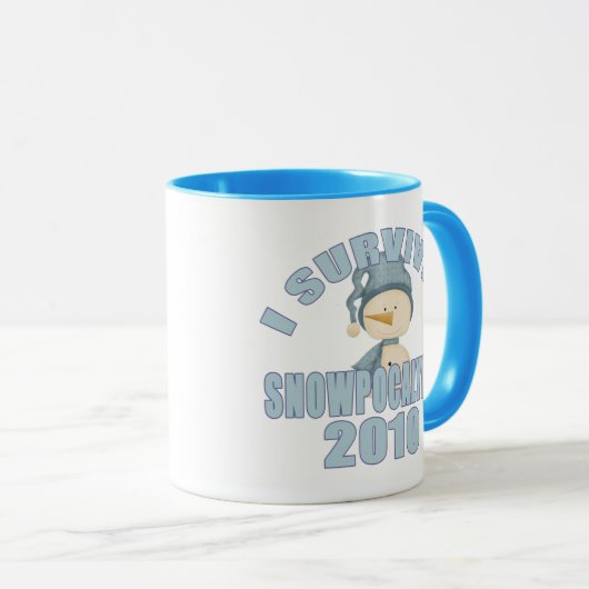 Ik heb Snowpocalypse 2010 overleefd Mok (Voorkant rechts)