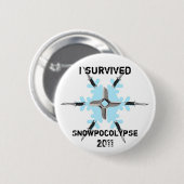 Ik heb Snowpocolypse 2011 overleefd Ronde Button 5,7 Cm (Voorkant /achterkant)