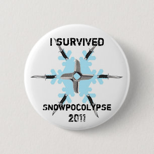 Ik heb Snowpocolypse 2011 overleefd Ronde Button 5,7 Cm