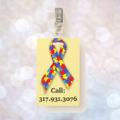 Ik heb soms autisme, IK REN - ID-badge Bel mama Badge