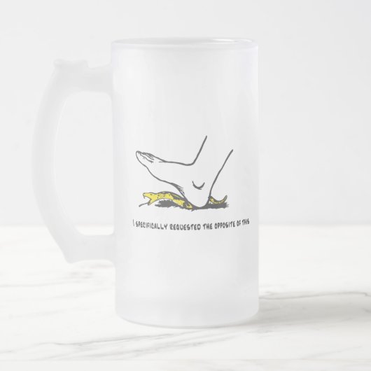 Ik heb specifiek het tegenovergestelde van deze Me Matglas Bierpul (Links)