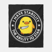 Ik heb stabiliteit vermogen om grappig te steken fleece deken (Voorkant)