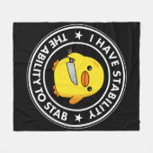 Ik heb stabiliteit vermogen om grappig te steken fleece deken (Voorkant (Horizontaal))
