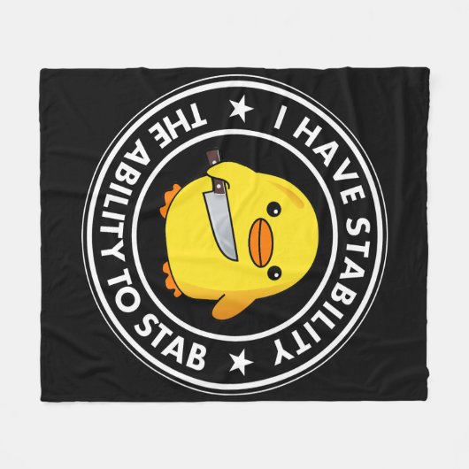 Ik heb stabiliteit vermogen om grappig te steken fleece deken (Voorkant (Horizontaal))