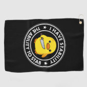 Ik heb stabiliteit vermogen om grappig te steken golfhanddoek (Horizontaal)