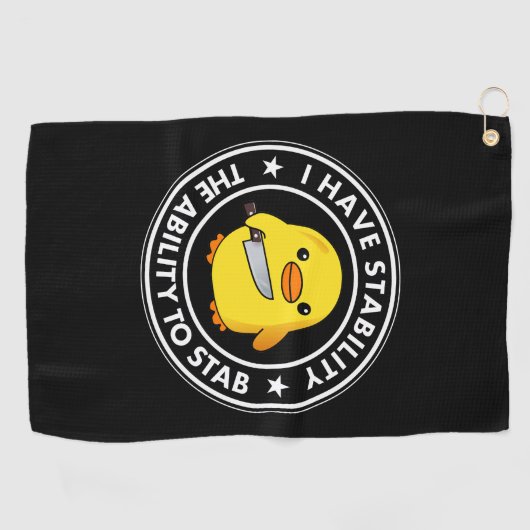 Ik heb stabiliteit vermogen om grappig te steken golfhanddoek (Horizontaal)