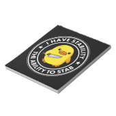 Ik heb stabiliteit vermogen om grappig te steken notitieblok (Linkerzijde)