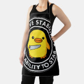 Ik heb stabiliteit vermogen om grappig te steken schort (Insitu)