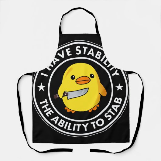 Ik heb stabiliteit vermogen om grappig te steken schort (Voorkant)