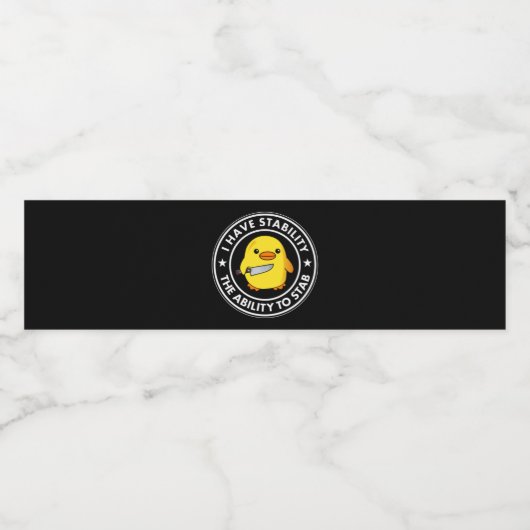 Ik heb stabiliteit vermogen om grappig te steken waterfles etiket (Enkel label)