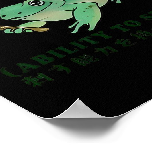 Ik heb stabiliteit vermogen om grappige kikker Jap Poster (Hoek)