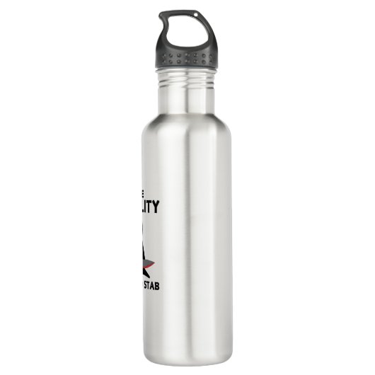 Ik heb stabiliteit vermogen om grappige zwarte kat waterfles (Achterkant)